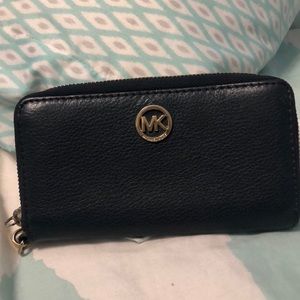 Large sized Navy blue Michael Kors Wristlet